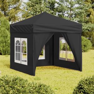 Vidaxl Partytent Inklapbaar Met Zijwanden 2x2 M Antracietkleurig