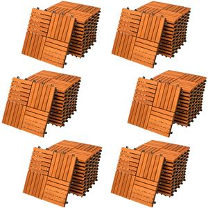 Casaria Tegels 66 stuks Acaciahout quattro mozaïek 30x30cm