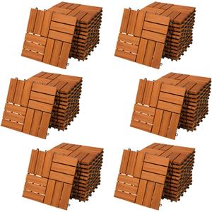 Casaria Tegels 66 stuks Acaciahout mozaïek 30x30cm