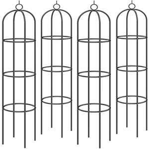 Gardebruk Rosensäule 4er-Set Schwarz 200x40cm