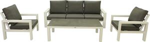 Relax Sofaset Monaco Santiago 4-delig Light Grey - Matt White