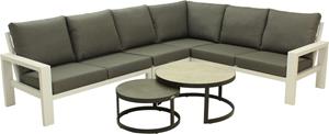 Relax Loungeset Monaco XL Utah 6-delig Light Grey - Matt White