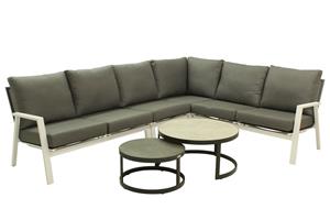 Relax Loungeset Ibiza XL Utah 6-delig Light Grey Matt White