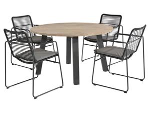 Taste by 4 Seasons Diningset Elba Derby Ø130 cm Antraciet