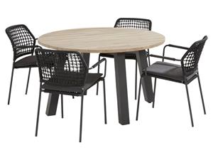 Taste by 4 Seasons Diningset  Barista Derby Ø130 cm Antraciet