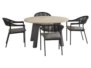 Taste by 4 Seasons Diningset Sienna Derby Ø130 cm Antraciet