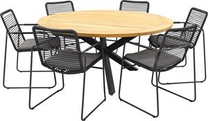 Taste by 4 Seasons Taste Diningset Elba Prado Teak-Anthracite 160 cm