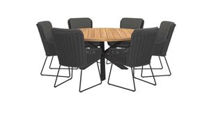 Taste by 4 Seasons Taste 4 Seasons Outdoor Diningset Wing Prado Teak-Anthracite  Ø160 cm