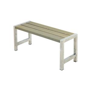 Plus Danmark Tuinbank vuren Café | Hout & Staal gegrond grijsbruin | 38 x 127 x 45 cm