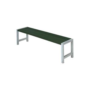 Plus Danmark Tuinbank Plankesaet | Hout & Staal groen | 38 x 176 x 45 cm