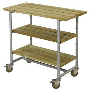 Plus Danmark Bijzettafel vuren geimpregneerd | Urban met twee planken 50 x 100 x 90 cm