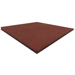 HomingXL Terrastegel Rubber 100 x 100 (25 mm) rood