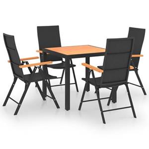 VidaXL 5-delige Tuinset zwart en bruin