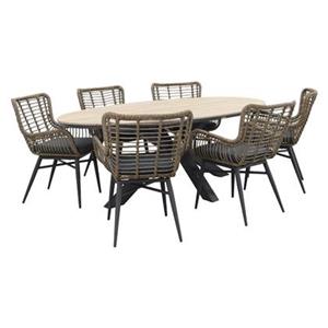 Garden Impressions Jasmine Natural/Edison 220x115 cm. - ovale tuinset
