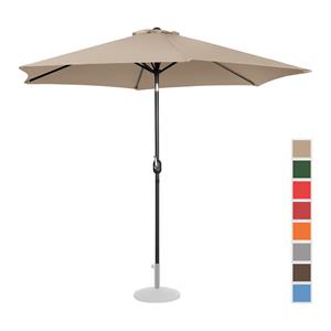 Uniprodo Parasol groot - crèmekleurig - zeshoekig - Ø 300 cm - kantelbaar