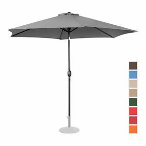 Uniprodo Parasol groot - donkergrijs - zeshoekig - Ø 300 cm - kantelbaar