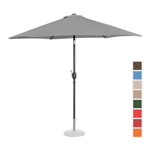 Uniprodo Parasol groot - donkergrijs - zeshoekig - Ø 270 cm - kantelbaar
