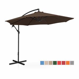 Uniprodo Parasol - Bruin - rond - Ø 300 cm - kantelbaar
