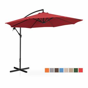 Uniprodo Parasol - Bordeaux - rond - Ø 300 cm - kantelbaar