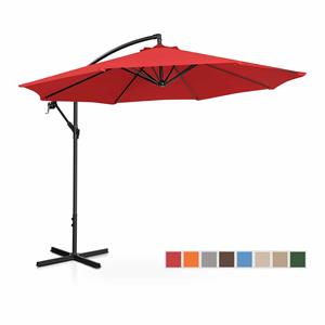 Uniprodo Parasol - Rood - rond - Ø 300 cm - kantelbaar