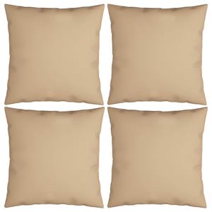 Zierkissen 4 Stk. Beige 40x40 cm Stoff Vidaxl Beige