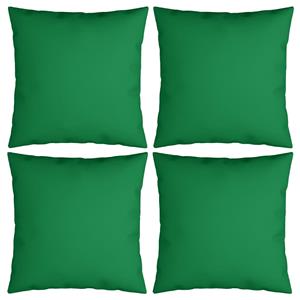 Sierkussens 4 st 60x60 cm stof groen