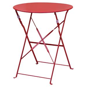 Bolero ronde stalen opklapbare tafel rood,5cm