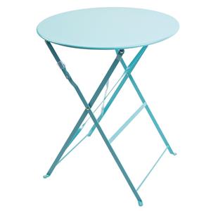 Bolero ronde stalen opklapbare tafel turquoise,5cm