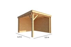 Warentuin Collection Overkapping Els 350 cm bij 250 cm diep Lessenaarsdak