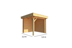 Warentuin Collection Overkapping Lisa 250 cm bij 250 cm diep Plat dak
