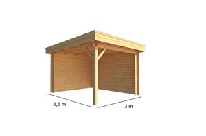 Warentuin Collection Overkapping Lisa 300 cm bij 350 cm diep Plat dak