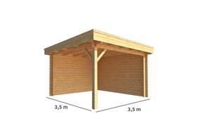 Warentuin Collection Overkapping Lisa 350 cm bij 350 cm diep Plat dak