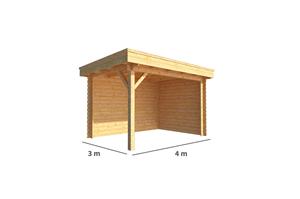 Warentuin Collection Overkapping Lisa 400 cm bij 300 cm diep Plat dak