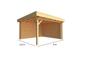 Warentuin Collection Overkapping Lisa 400 cm bij 350 cm diep Plat dak