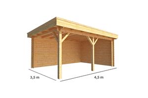 Warentuin Collection Overkapping Lisa 450 cm bij 350 cm diep Plat dak