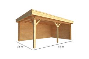Warentuin Collection Overkapping Lisa 550 cm bij 350 cm diep Plat dak