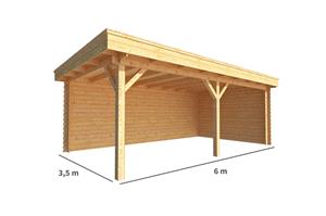 Warentuin Collection Overkapping Lisa 600 cm bij 350 cm diep Plat dak
