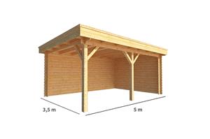 Warentuin Collection Overkapping Lisa 500 cm bij 350 cm diep Plat dak
