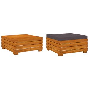 Tuintafel En Voetensteun Met Kussen Massief Acaciahout