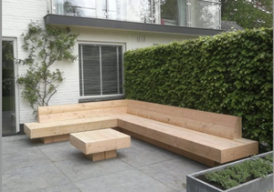 Industrielemeubelshop Loungeset Axel zwevend model douglashout