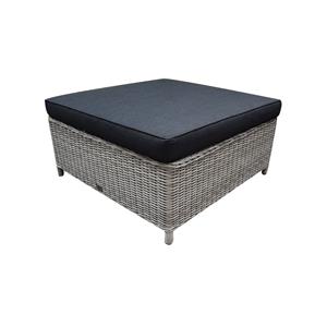 AVH-Collectie Ibiza voetenbank 92x92xH37 cm wit grijs