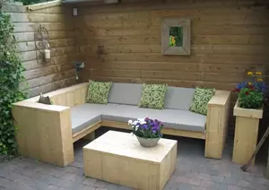 Industrielemeubelshop Steigerhouten loungeset Edi met open onderkant
