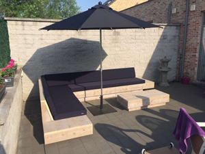 Industrielemeubelshop Steigerhouten loungeset Lion