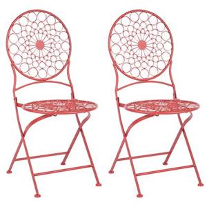 Beliani SCARIO Set van 2 stoelen Rood