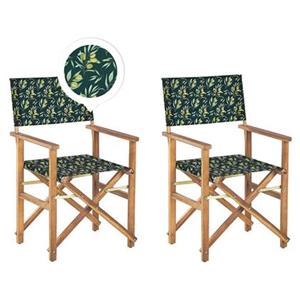 Beliani CINE Set van 2 stoelen Groen