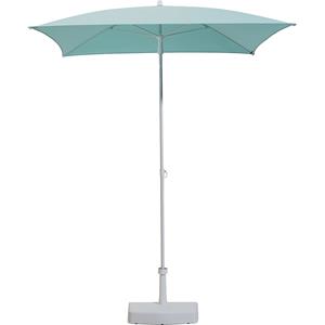 Parasol, vierkant, l x b = 1600 x 1600 mm, frame wit, aqua