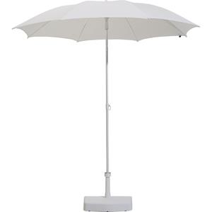 Sonnenschirm, rundes Design, Ø 2000 mm, Gestell weiß, weiß
