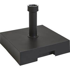 Parasolvoet met rol, h x b x d = 100 x 400 x 400 mm, voor een stok-Ø van 21 - 54 mm, zwart