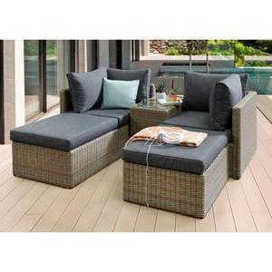 Destiny Balkonset Ibiza Loungeset met losse kussens, in hoogte verstelbare tafel 22-55 cm (set, 14-delig)