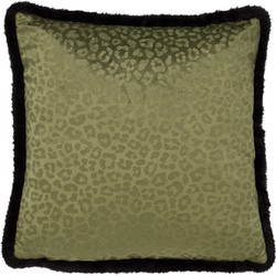 Dutch Decor CHEETA - Kussenhoes met dierenprint 45x45 cm Chive - groen - 